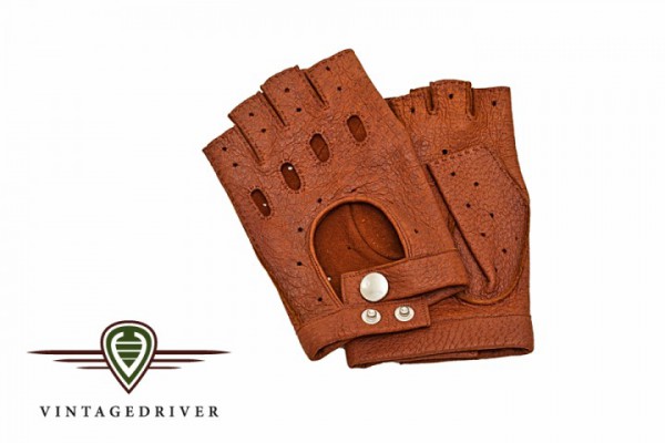 Herrenhandschuh,halbfinger aus Peccary Leder